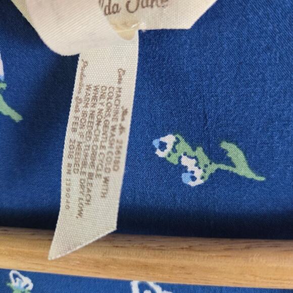 Matilda Jane Women Blue Floral Long Sleeve Dress M Boho Cottage Prairie Western - Picture 10 of 12